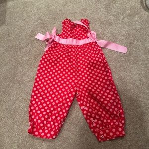 Pink and red romper